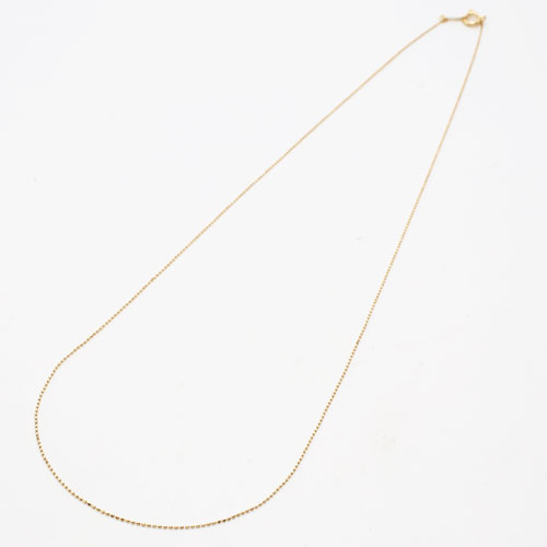10金 チェーンネックレス 4面カットボールチェーン 42cm 0.6g　3010-NG16
