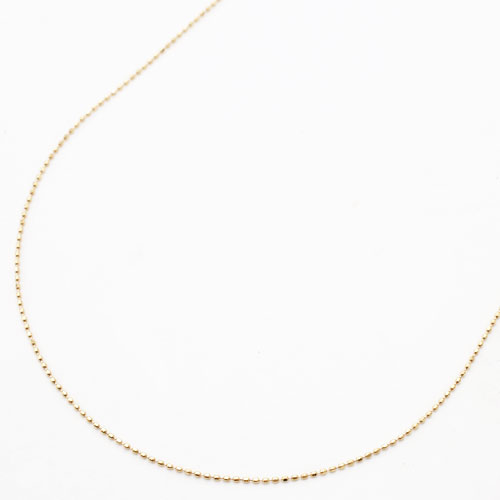 10金 チェーンネックレス 4面カットボールチェーン 42cm 0.6g　3010-NG16