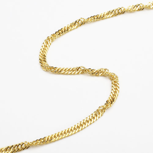 k24純金　スクリューチェーンセミロングネックレス k24純金 スクリューチェーンセミロングネックレス