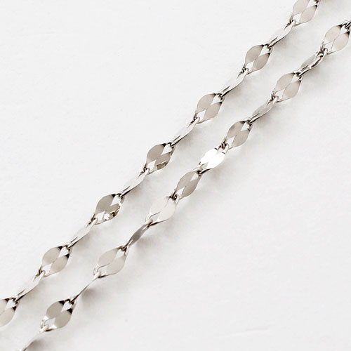 プラチナ ネックレス ペダル チェーン 42cm 1.2g Pt850 刻印　3021-NP16