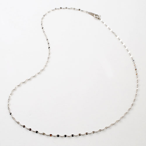 プラチナ ネックレス ペダル チェーン 42cm 1.2g Pt850 刻印　3021-NP16