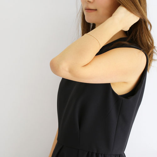 18金 ブレスレット 2面カット キヘイ チェーン 18cm 1.9g K18　3024-BG16