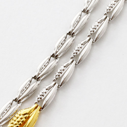 純金 純プラチナ コンビ ネックレス グラーデーション＆リバーシブル　3030-NP16