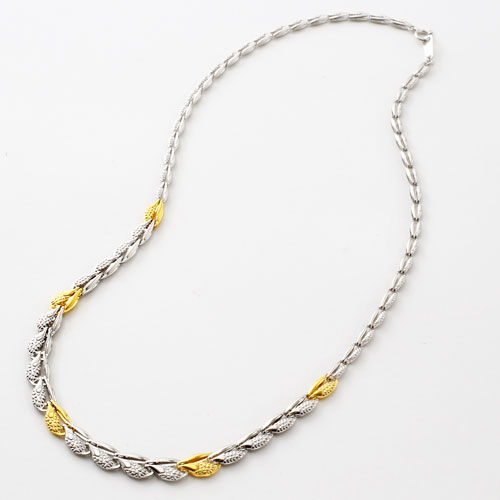 純金 純プラチナ コンビ ネックレス グラーデーション＆リバーシブル　3030-NP16