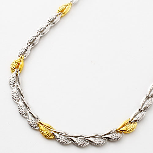 純金 純プラチナ コンビ ネックレス グラーデーション＆リバーシブル　3030-NP16