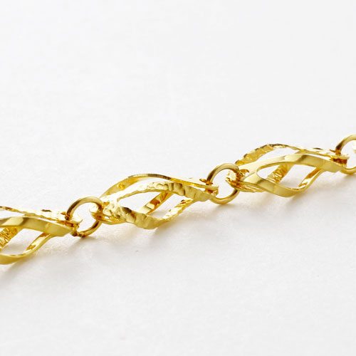 純金 ネックレス ダブルひねり デザイン K24 刻印入　3032-NG16