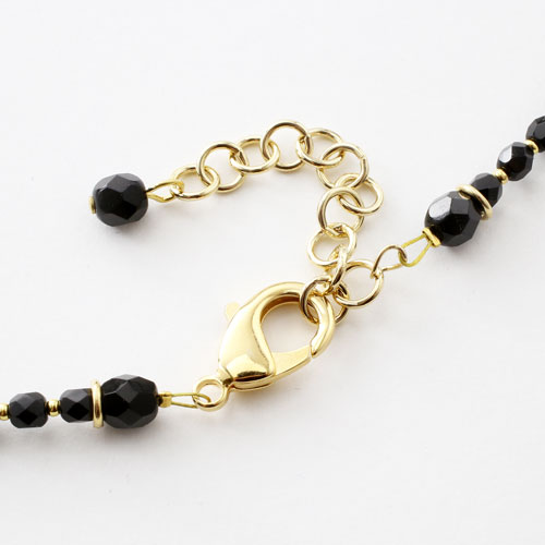 ベネチアングラス ネックレス（エキゾチック・ブラック）イタリア製　3033-EV16