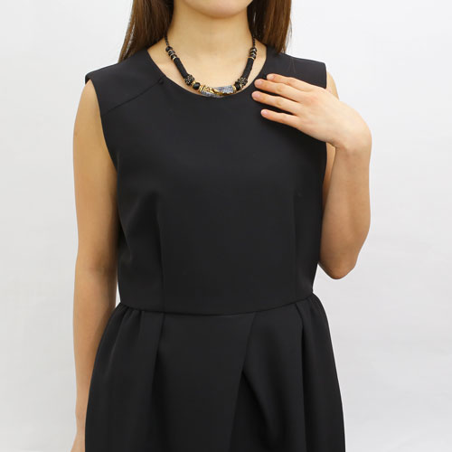 ベネチアングラス ネックレス（エキゾチック・ブラック）イタリア製　3033-EV16