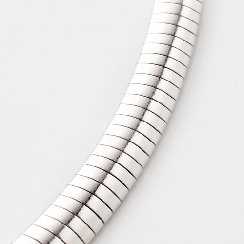 シルバー オメガ 中空 ネックレス イタリア製　3039-NS16