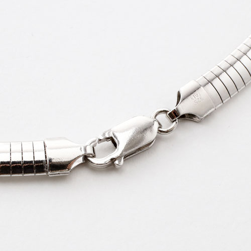 シルバー オメガ 中空 ネックレス イタリア製　3039-NS16