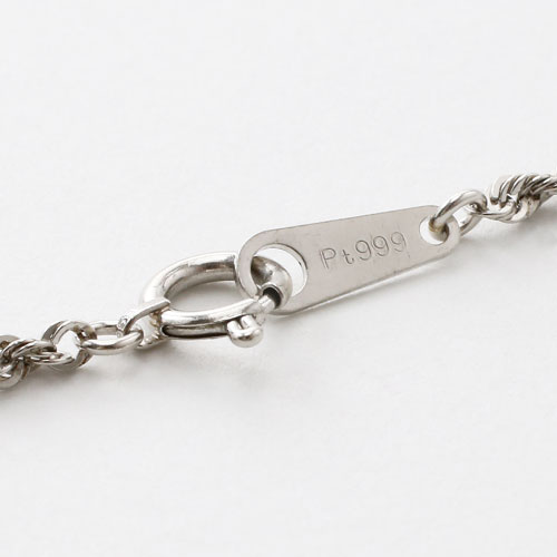 純プラチナ パイプロープ チェーン ネックレス 42cm 造幣局検定刻印入り　3042-NP16