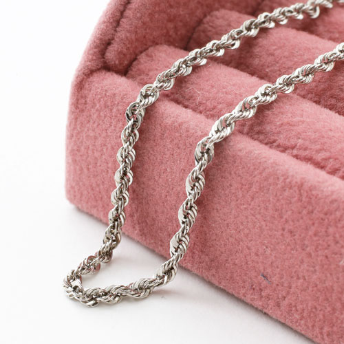 純プラチナ パイプロープ チェーン ネックレス 42cm 造幣局検定刻印入り　3042-NP16