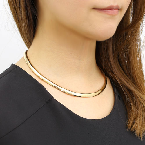 送料無料】【イタリア製】18金/K18/750 ゴージャス オメガ ネックレス  