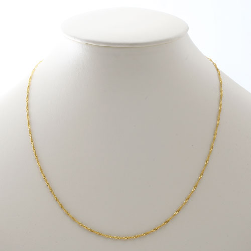 純金 ネックレス スクリュー チェーン 45cm 2.8ｇ Ｋ24 刻印　3045-NG16