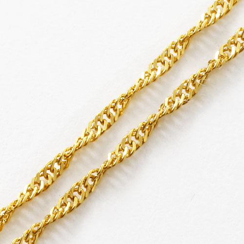純金 ネックレス スクリュー チェーン 45cm 2.8ｇ Ｋ24 刻印　3045-NG16