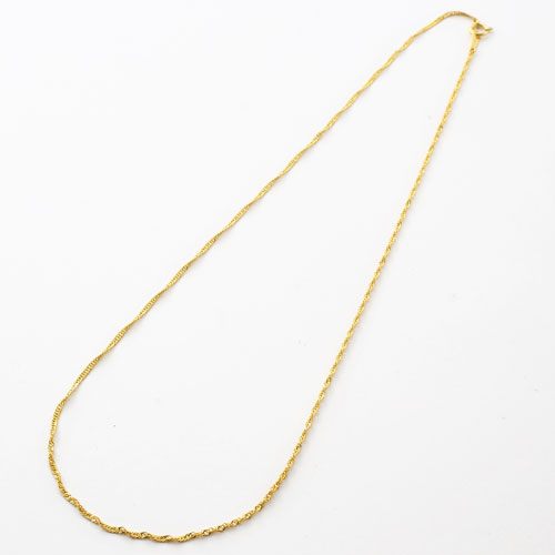 純金 ネックレス スクリュー チェーン 45cm 2.8ｇ Ｋ24 刻印　3045-NG16
