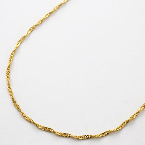 純金 ネックレス スクリュー チェーン 45cm 2.8ｇ Ｋ24 刻印　3045-NG16