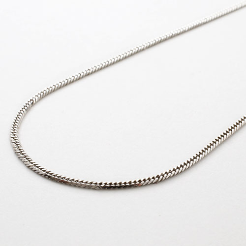 純プラチナ ネックレス ダブル6面カット キヘイ チェーン 60cm 14.9ｇ 喜平　3051-NP17