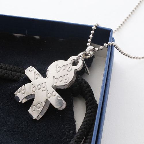 シルバー イタリア製 トワイライトシリーズ ビッグボーイ ペンダント ネックレス　3058-PS17