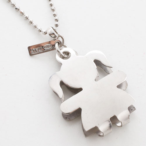 シルバー イタリア製 トワイライトシリーズ ビッグガール ペンダント ネックレス　3059-PS17