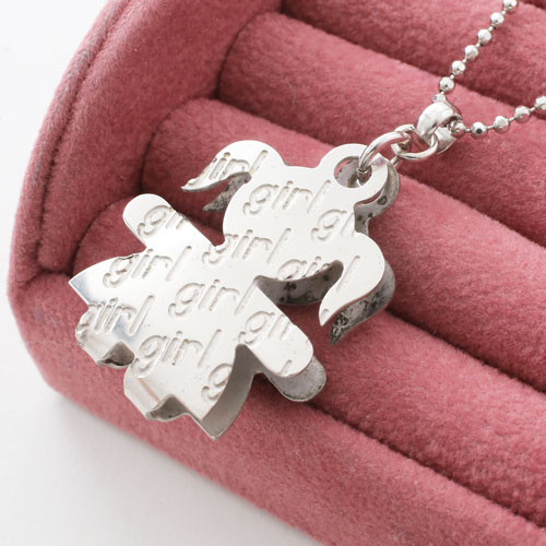 シルバー イタリア製 トワイライトシリーズ ビッグガール ペンダント ネックレス　3059-PS17