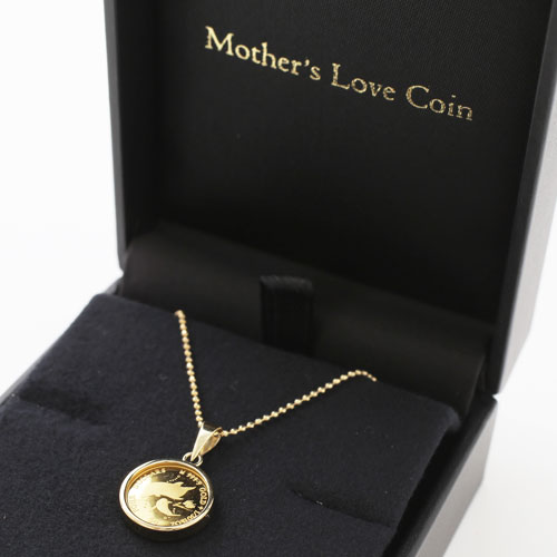 純金 コイン 1/30オンス ペンダント ドルフィン/イルカ 【爪枠】18金枠　3063-MS17