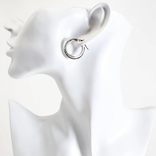 18金 ピアス ホワイトゴールド スターダストピアス ホロー(中空)　3094-SY17