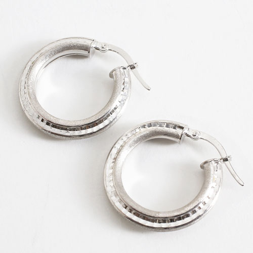 18金 ピアス ホワイトゴールド スターダストピアス ホロー(中空)　3094-SY17