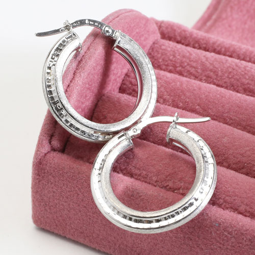 18金 ピアス ホワイトゴールド スターダストピアス ホロー(中空)　3094-SY17
