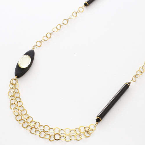 イタリア製 ベネチアングラス バーモチーフネックレス キアラ・デザイン　3108-IN17