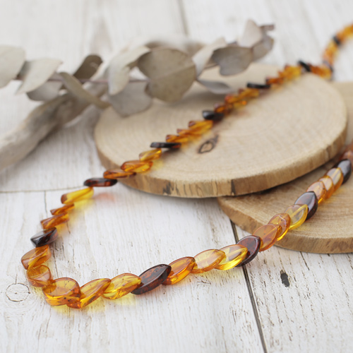 本店限定価格】【送料無料】アンバー/琥珀 ネックレス コニャック  