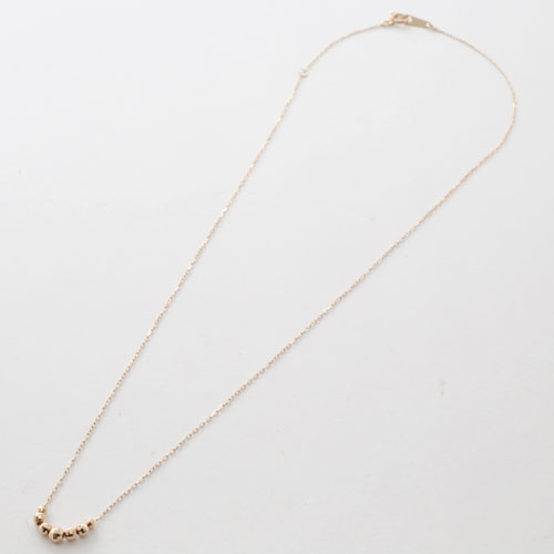10金 ピンクゴールド 小豆チェーン 40cm 0.6g　3590-TK17
