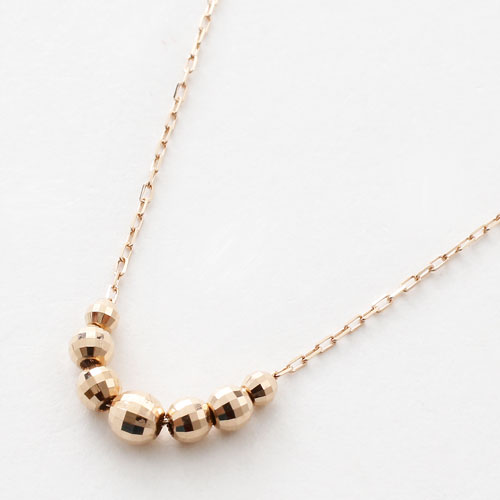 10金 ピンクゴールド 小豆チェーン 40cm 0.6g　3590-TK17