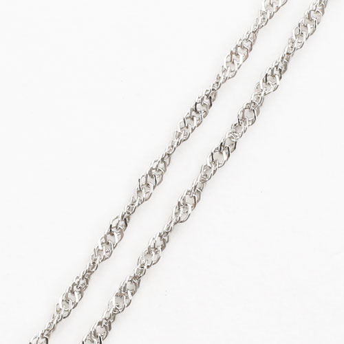 純プラチナ(純Pt/Pt999) ネックレス スクリューチェーン 45cm 1.9g　3626-NM17
