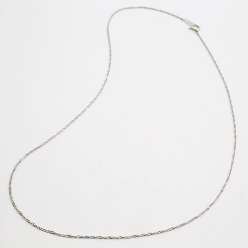 純プラチナ(純Pt/Pt999) ネックレス スクリューチェーン 45cm 1.9g　3626-NM17