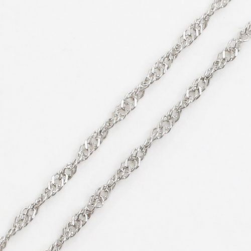 純プラチナ(純Pt/Pt999) ネックレス スクリューチェーン 50cm 2g　3627-NM17