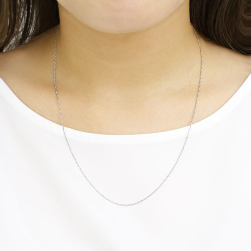 純プラチナ(純Pt/Pt999) ネックレス スクリューチェーン 50cm 2g　3627-NM17