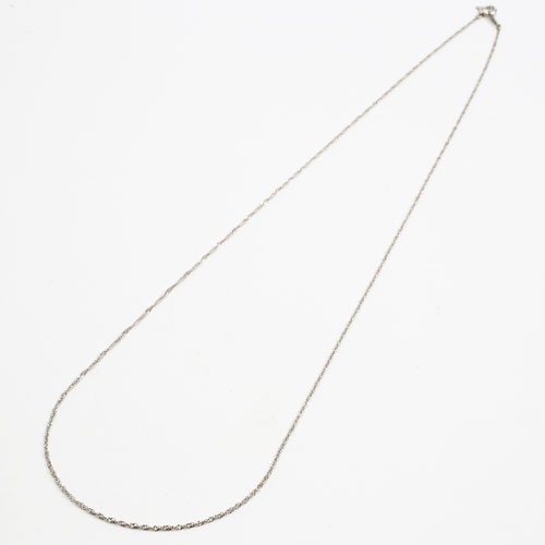 純プラチナ(純Pt/Pt999) ネックレス スクリューチェーン 50cm 2g　3627-NM17