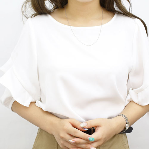 純プラチナ(純Pt/Pt999) ネックレス スクリューチェーン 50cm 2g　3627-NM17