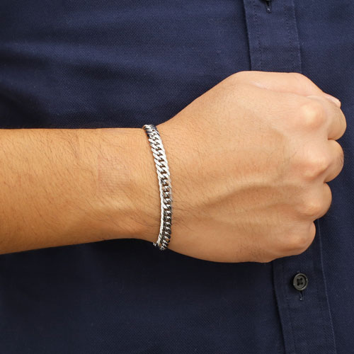 送料無料】【日本製】6面カットキヘイ/喜平チェーン ブレスレット  