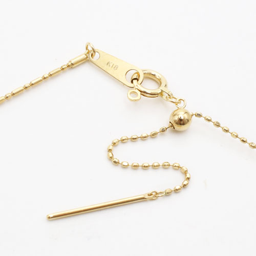 18金 チタン入り 形状記憶 オメガネックレス K18 ショート＆ロング　3659-NM17