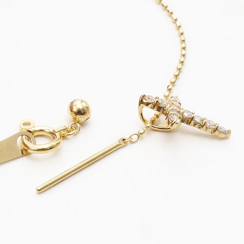 18金 チタン入り 形状記憶 オメガネックレス K18 ショート＆ロング　3659-NM17