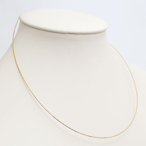 18金 チタン入り 形状記憶 オメガネックレス K18 ショート＆ロング　3659-NM17