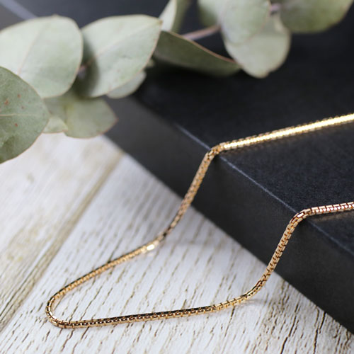 K18 18金 てよ アンクレット ベネチアンチェーン シングル 