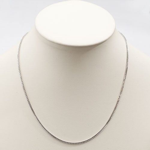 18金 ホワイトゴールド ネックレス ベネチアンレール 45cm　3667-NS17