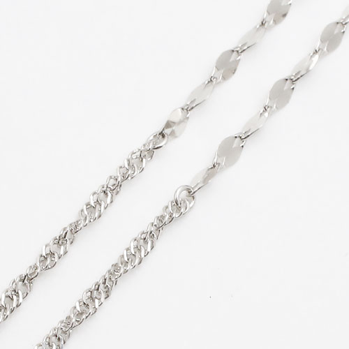 純プラチナ pt999 純pt ネックレス スクリューチェーン 42cm 2.2g　3673-NM17
