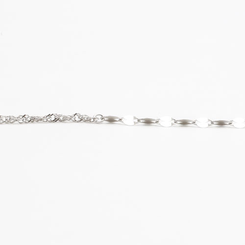 純プラチナ pt999 純pt ネックレス スクリューチェーン 42cm 2.2g　3673-NM17