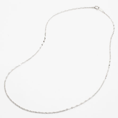 純プラチナ pt999 純pt ネックレス スクリューチェーン 42cm 2.2g　3673-NM17