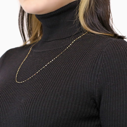 18金 ペダル ロング ネックレス 60cm 3676-PW17