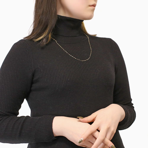 18金 ペダル ロング ネックレス 60cm 3676-PW17